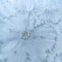 Сетка с бисером и цветами "Бледно- голубой"