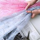 Сетка с бисером и цветами "Бледно- голубой"