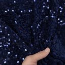 Бархат гладкий "Сапфировый синий" с пайетками