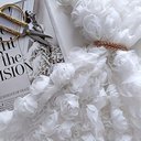 Сетка с цветами розы "Молочный"