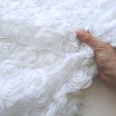 Сетка с цветами розы "Молочный"