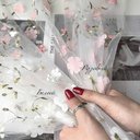 Сетка с вышивкой  и цветами "Белый"