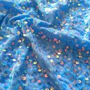 Бархат гладкий "Голубой" с перламутровыми пайетками