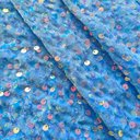 Бархат гладкий "Голубой" с перламутровыми пайетками