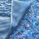 Бархат гладкий "Голубой" с перламутровыми пайетками