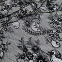 Кружево шантильи "Черный" узор 3 (купон 3 метра)
