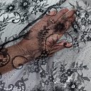 Кружево шантильи "Черный" узор 3 (купон 3 метра)