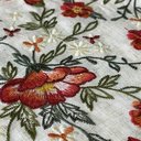 Лён с вышивкой "Красные маки"