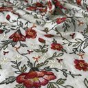 Лён с вышивкой "Красные маки"