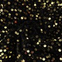 Бархат гладкий "Черный" с золотыми пайетками