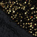 Бархат гладкий "Черный" с золотыми пайетками