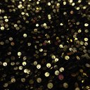 Бархат гладкий "Черный" с золотыми пайетками