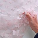 Сетка с 3D бабочками "Пудра"