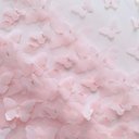 Сетка с 3D бабочками "Пудра"