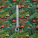 Хлопок с принтом "Грибы 5D"