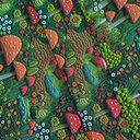 Хлопок с принтом "Грибы 5D"