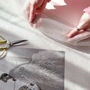 Фатин с глиттером "Молочный"