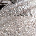 Сетка с пайетками и бисером премиальная "Молочный"