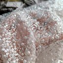 Сетка с пайетками и бисером премиальная "Молочный"