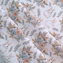 Хлопок с принтом "Зайцы" белый