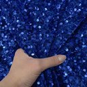 Бархат гладкий "Синий" с пайетками