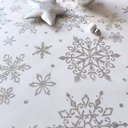 Фатин со снежинками "Серебро"