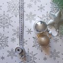 Фатин со снежинками "Серебро"