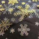 Снежинки фольга на черном еврофатине