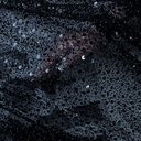 Сетка с пайетками и бисером Адель "Темно- синий"