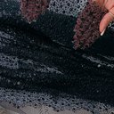 Сетка с пайетками и бисером Адель "Темно- синий"