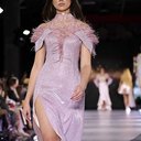 Трикотаж c люрексом и глиттером "Светлая пудра"