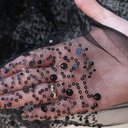 Сетка с пайетками и бисером "Черный" Z