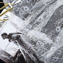 Кружево шантильи "Молочное" узор 3 (купон 3 метра)