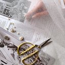 Еврофатин Luxe "Молочный" с серебристым глиттером