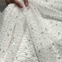 Расшитые свадебные шантильи "Молочный"