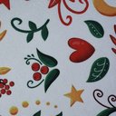 Габардин "Принт 10" птица на белом