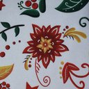 Габардин "Принт 10" птица на белом