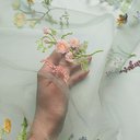 Сетка с вышивкой "Светлый зеленый"