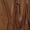 Атлас "Молочный шоколад в мелкий бежевый горошек"