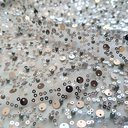 Сетка с пайетками и бисером "Серый" Z