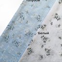 Батист фактурный цветы "Белый"