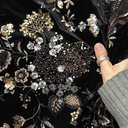 Бархат с вышивкой  Шарлотта "Черный"