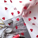 Еврофатин Luxe белый в красные сердечки