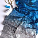 Пайетки Омбре Серебро с Синим