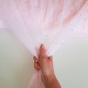 Фатин с бусинами "Бледно- розовый"