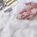 Сетка с цветами "Молочный"