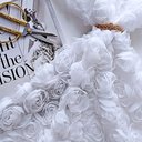 Сетка с цветами розы "Белый"