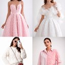 Сетка с цветами розы "Белый"