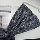 Бархат гладкий "Серый" с пайетками