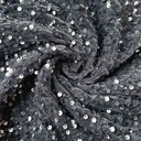 Бархат гладкий "Серый" с пайетками